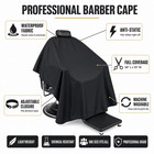 Professional Black Barber Cape Waterproof Salon Hair Cutting Gown Hairdressing