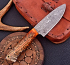 Custom Hand Made Damascus Hunting Knife   Hand Forged Damascus Steel Blade 2942