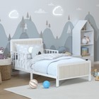 Easter Toddler Metal Bed Frame W Guardrails Boys Upholstered Crib