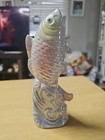 Vintage Lusterware Iridescent Pink Blue Porcelain Fish Figurine Statue Mcm China