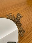 Vintage Vanity Set 4 Piece Dresser Tray Rose Gold Tone Mirror Brush Jewelry Cask