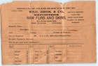 C1890s Fort Wayne  In Letterhead Weil Bros Raw Furs   Skins Unused Receipt  R1