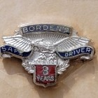 Vintage Bordens Delivery Driver 3 Year Service Award Lapel Hat Pin Us Made