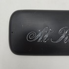 Vintage  at Rest  Etched Black Painted Metal Casket Plaque   Memento Mori