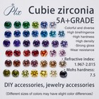 1mm 8mm Round Loose Cz Stone Cubic Zirconia Various Color 5a For Jewelry Making