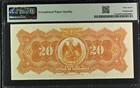 1913 Mexico  Banco Del Estado De Chihuahua 20 Pesos S134a Pmg 67 Epq   Top Pop
