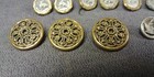 15 Victorian Button Match Deer Picture Brass Shank Glass Cameo Shell Antique Lot