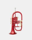 Red Color Bb Flat 4 Valve With Hard Case Mouthpiece flugel Horn