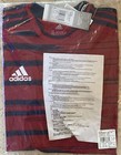 New Adidas Boys Soccer Jersey Large L Micomp21 Jsy Nwt Retail  40   Red 13 14