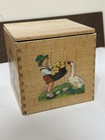 Vintage Wooden Nesting Stacking Boxes Set Fairy Tale Animal Art Toy Germany