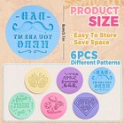 6pcs Father   s Day Fondant Embosser Cookie Stamps Dad Theme Assorted Cookie Cutte
