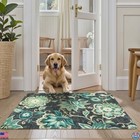 Lahome 2x3 Floral Entryway Rug Non-slip Washable Blue Paisley Print Accent Mat
