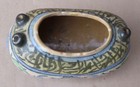 Antique Persian Polychrome Qajar Dynasty Kashkul Begging Bowl Pottery Islamic