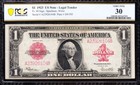 Awesome Crisp Choice Vf   1923  1  red Seal  Us Legal Tender Note  Pcgs 30 