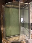 Vintage antique Curved Nickel glass Showcase Size 33 X 24 X 13