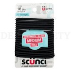 Scunci No Damage Satin Smooth Medium Hold Black Hair Elastics 18 Count Lot Of 6