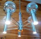 Vintage 1960 s-70 s Mcm Retro Atomic Space Age Sputnik Chrome Chandelier Light 
