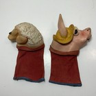 Lamb Chop   Charlie Horse Vinyl Hand Puppets Tarcher Vintage 1960s Shari Lewis