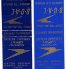 2 Boac- British Overseas Airways Corporation  speedbird Service  Matchbook Cover