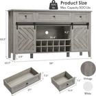 Farmhouse 47 2   Buffet Cabinet With Sliding Barn Door  33 4   Tall Wood Rustic