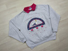 Vintage 1980 s Lsj Collared Sweatshirt  l  Rabbit   Hearts Cottagecore Animal