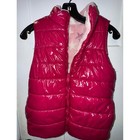 Epic Threads Girls Reversible Large  Pink Shiny Puffer Vest Faux Fur Star