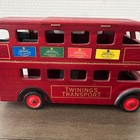 Vintage Twinings Tea Storage All Wood Double Deck Transport Bus 