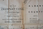 Rare 1875 Large Chart   Map Of The Champlain Canal  New York   20  X 120 