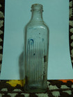 Vintage  old Witch  Embossed 2 Sides Indented ribbed 7 5   Bottle Empty