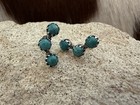 Kingman Turquoise Petite 3 Stone Earrings Sterling Silver  64   l