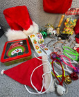 Christmas Party Favors Lot 36 Santa Bags Hats Bells Ducks Kid Giveaway Set