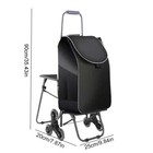 Folding Market Trolley Shopping Bag Cart With Storage Waterproof Bag And Seat Us