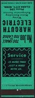 Vintage Matchbook Cover Harguth Electric Phone 196 Clara City Minnesota N-mint