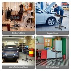 220 Lbs Capacity Adjustable Rolling Work Table Mobile Garage Workbench Black