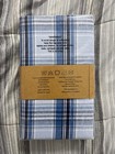 Urban Villa 6 Pack Kitchen Dish Towels Blue Plaid 20x30 100  Cotton Set New