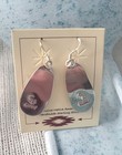 Handmade Native American Sterling Silver 925 Turquoise Dangle Earrings Signed
