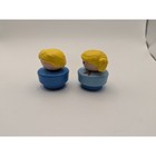 Vintage 1990 Fisher Price Chunky Little People Blondes Boy Girl Blue Figures