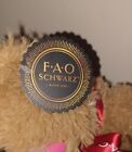 New With Tags Fao Schwarz Brown Teddy Bear Soft Plush 10   Red Ribbon 2020