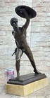 Bronze Marble Statue Roman Military Warrior War Sparton Art Deco Sculpture Decor