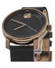 New Movado Bold Access Black Dial Leather Strap Men s Watch 3600945