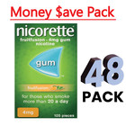 48 Pack Nicorette Fruit Fusion Stop Smoking Aid Chewing Gum 4mg 105pieces