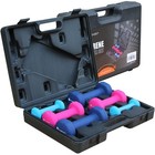 Neoprene Coated Dumbbell Set Livingroom Non-slip Grip Portable Storage Case New