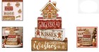 Charming 4-pcs Gingerbread Wooden Tabletop Decor For Christmas Celebrations