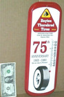 Dayton Tires - 75 Year Anniversary - Gas Station Ohio Thermometer Sign Whitewall