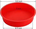Bekith 4 Pack 9  Round Silicone Cake Pans - Silicone Molds For Baking  Quick Rel