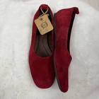 Born Boca Red Suede Leather Flat Shoes Women s Size 9 Comfort New