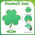 St  Patrick s Day Linen Placemats Set Of 6  Green Shamrock Shaped Placemats 