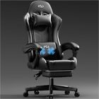 Hldirect Gaming Chair With Footrest  Massage Game Chair  Ergonomic Gamer Chair