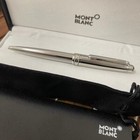 New Authentic 2866 Meisterstuck Ballpoint Pen Grid Like Silver 164