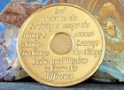 Alcoholics Anonymous Aa 5 Year Bronze Medallion Coin Chip Token Sobriety Sober
